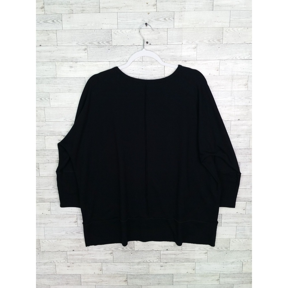 Women's Spanx Perfect Length‎ Top Dolman 3/4 Sleeve Very Black Top Size Large L - Picture 4 of 9